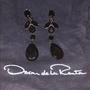 Black chandelier earrings